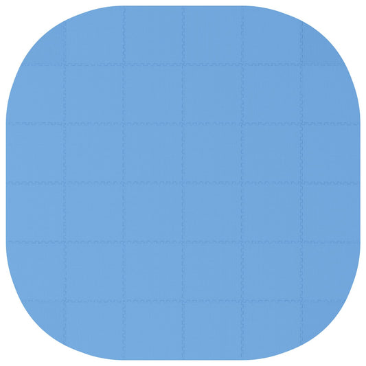 Pool Ground Mat 36 pcs Ø 350 cm Round EVA Foam Blue