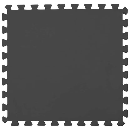 Pool Ground Mat 49 pcs Ø 408 cm Round EVA Foam Black