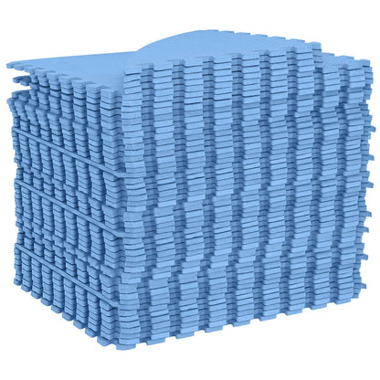 Pool Ground Mat 49 pcs Ø 408 cm Round EVA Foam Blue