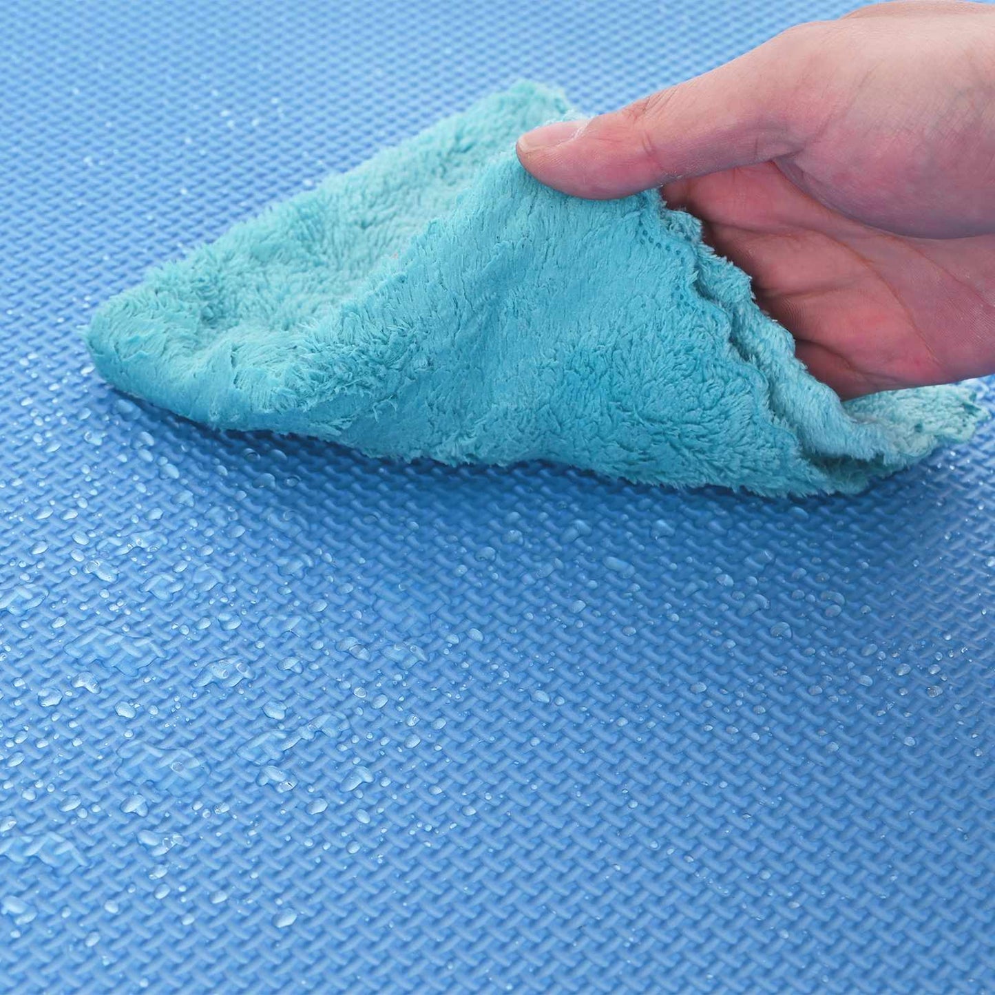 Pool Ground Mat 49 pcs Ø 408 cm Round EVA Foam Blue