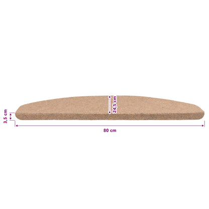 Self-adhesive Stair Mats 15 pcs Beige 80 x 28 x 3.5 cm