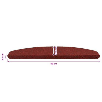 Self-adhesive Stair Mats 15 pcs Red 80 x 28 x 3.5 cm