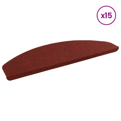 Self-adhesive Stair Mats 15 pcs Red 80 x 28 x 3.5 cm
