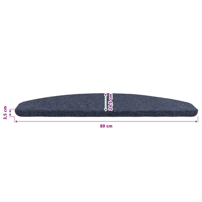 Self-adhesive Stair Mats 15 pcs Blue 80 x 28 x 3.5 cm
