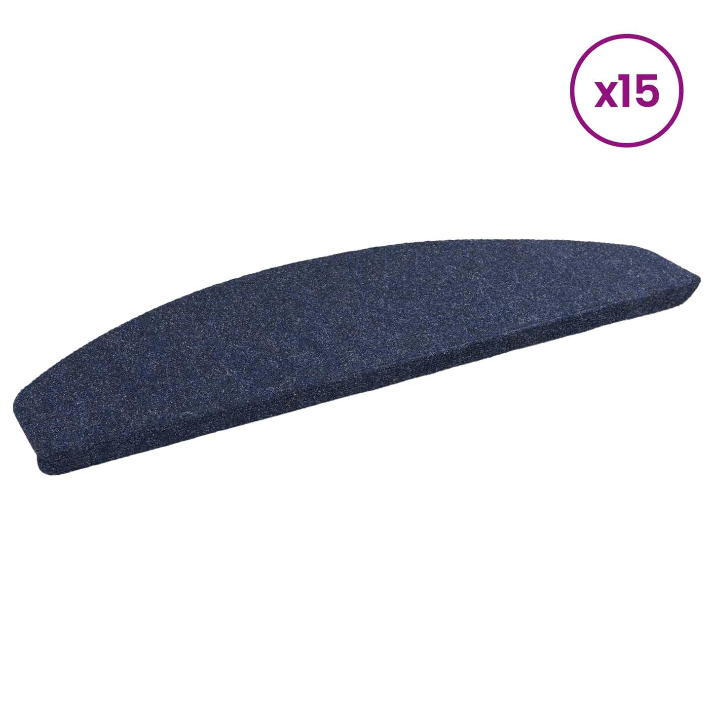 Self-adhesive Stair Mats 15 pcs Blue 80 x 28 x 3.5 cm