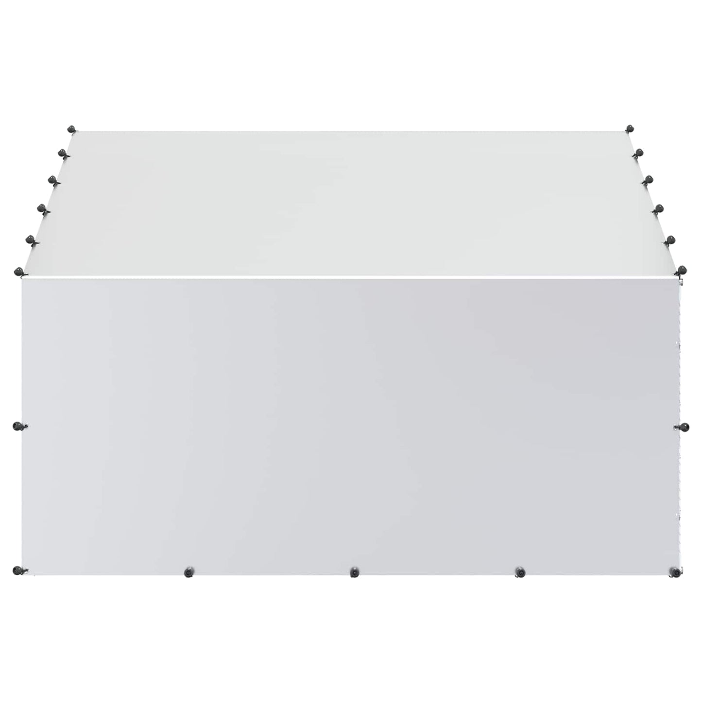 Chicken Coop with Roof Silver 200 x 200 x 150 cm