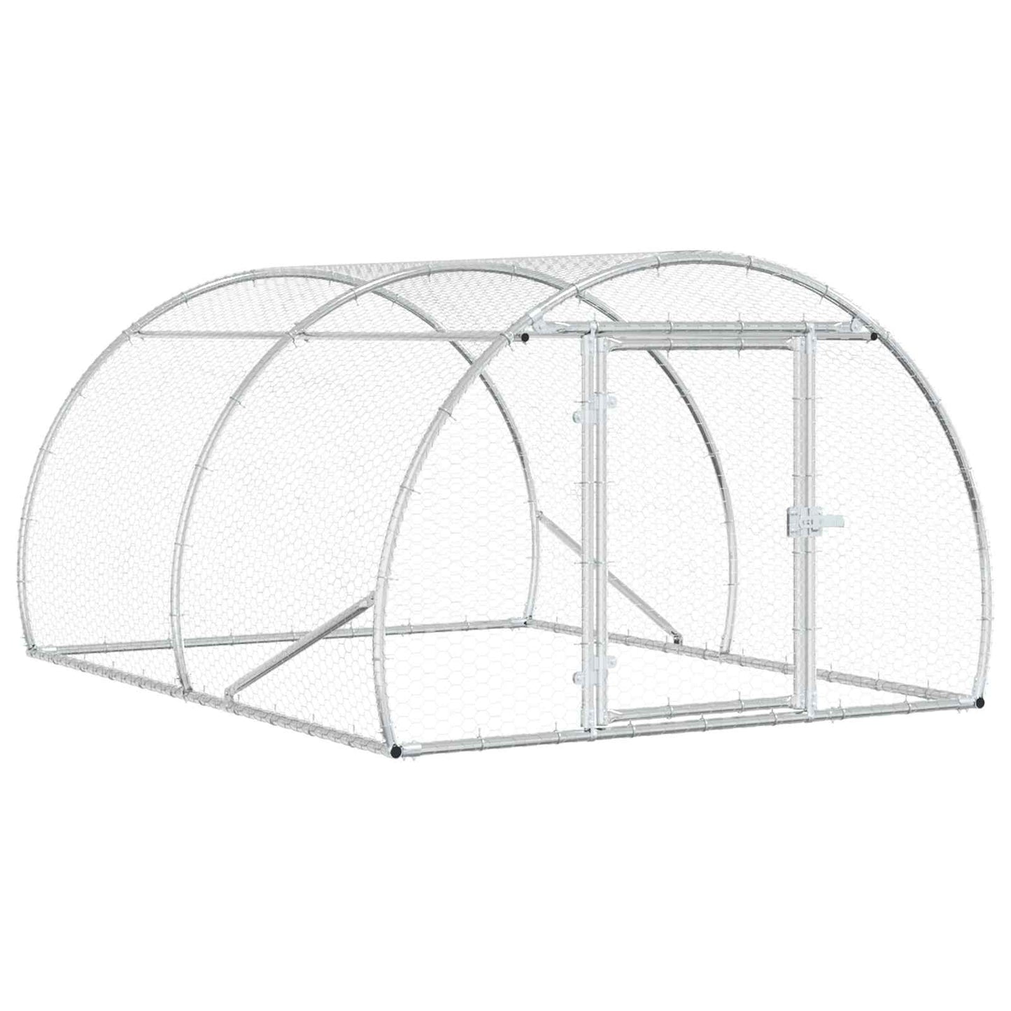 Chicken Coop Silver 200 x 150 x 100 cm Galvanised Steel
