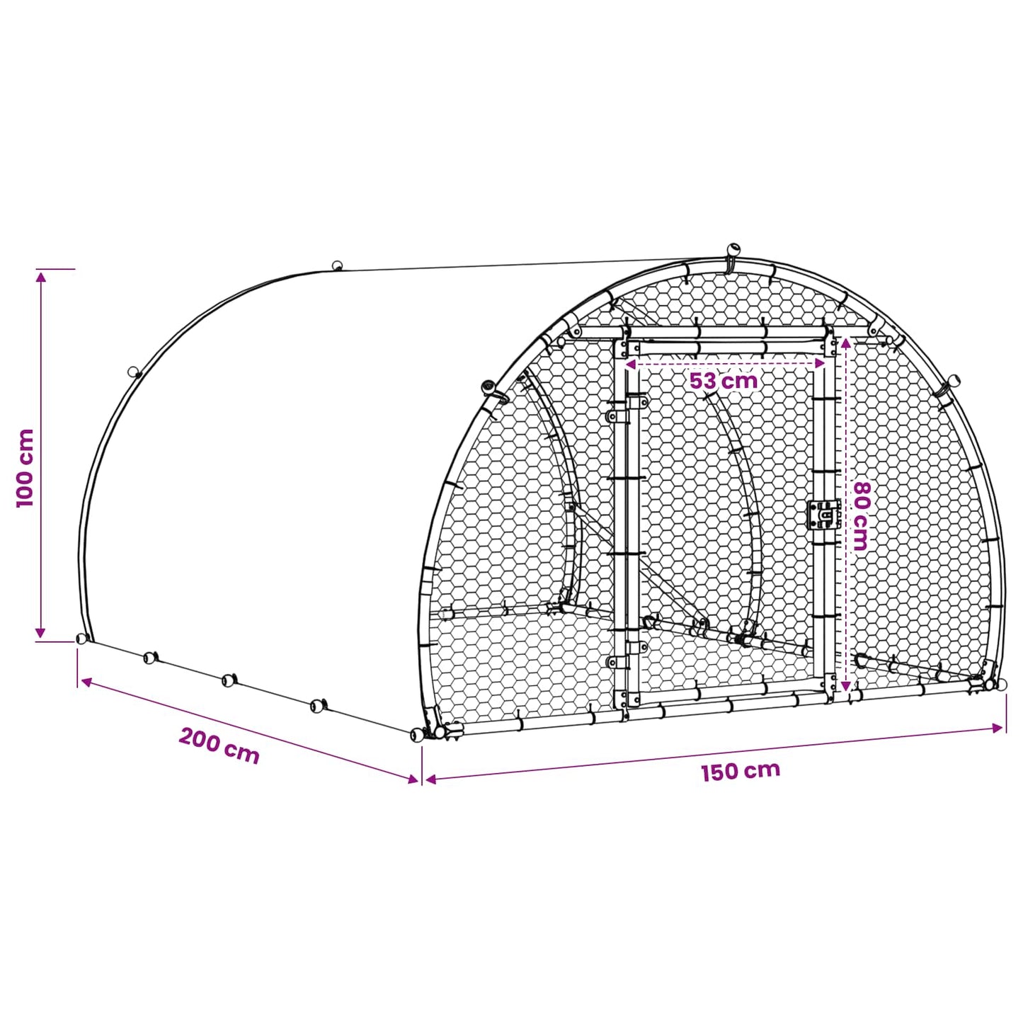 Chicken Coop Silver 200 x 150 x 100 cm Galvanised Steel
