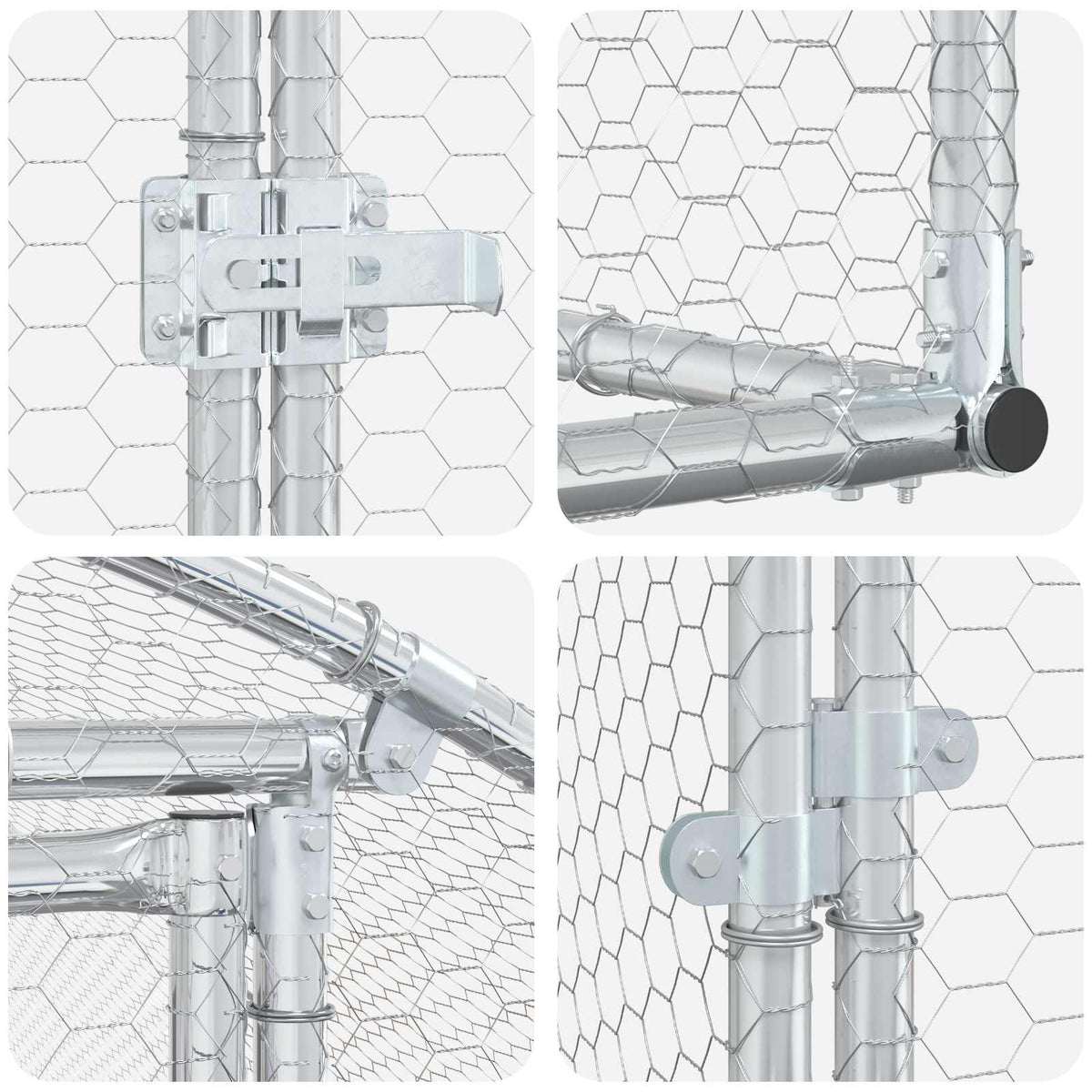 Chicken Coop Silver 200 x 200 x 200 cm Galvanised Steel