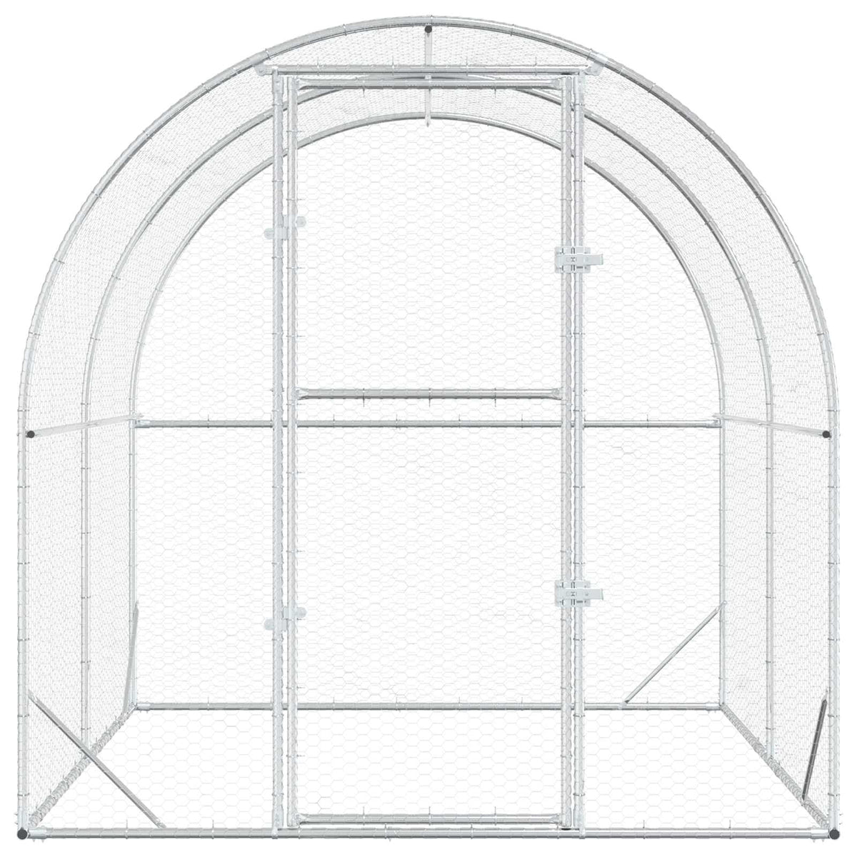 Chicken Coop Silver 200 x 200 x 200 cm Galvanised Steel