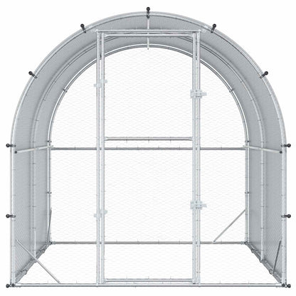Chicken Coop Silver 200 x 200 x 200 cm Galvanised Steel