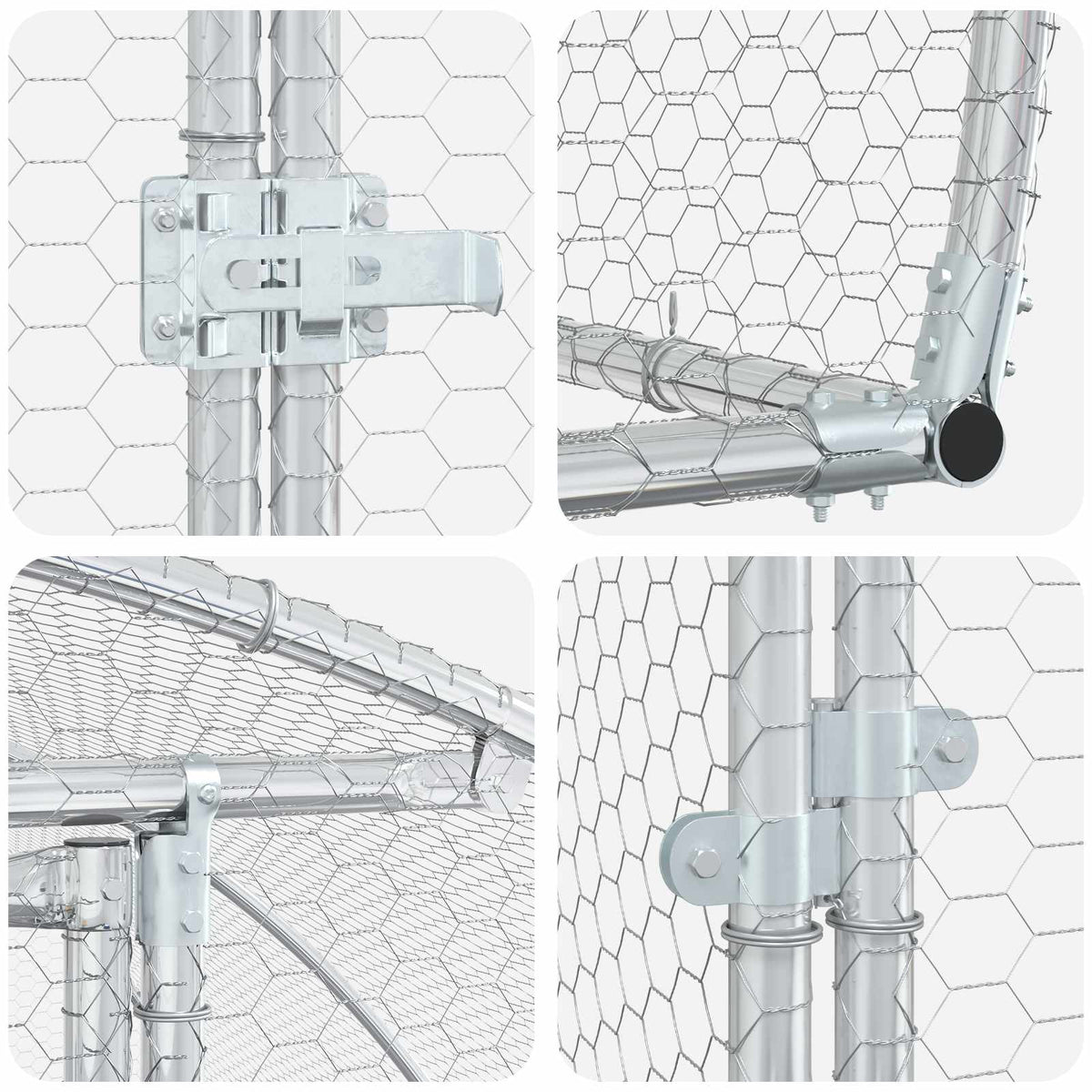 Chicken Coop Silver 200 x 300 x 200 cm Galvanised Steel