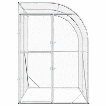 Chicken Coop Silver 200 x 100 x 215 cm Galvanised Steel