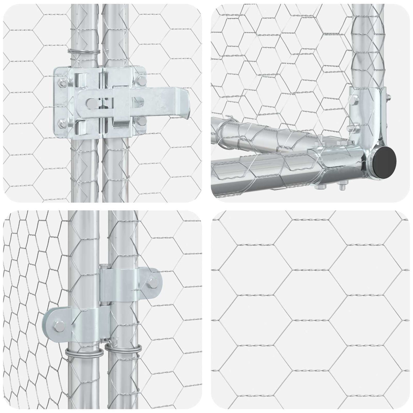 Chicken Coop Silver 200 x 150 x 215 cm Galvanised Steel