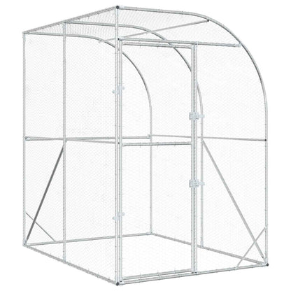 Chicken Coop Silver 200 x 150 x 215 cm Galvanised Steel