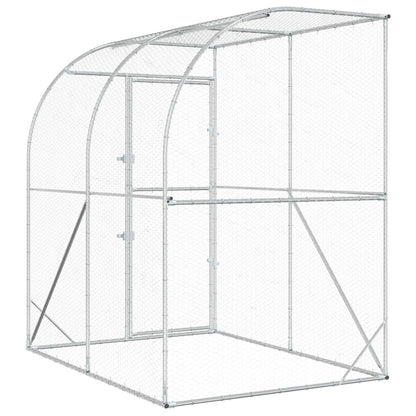 Chicken Coop Silver 200 x 150 x 215 cm Galvanised Steel