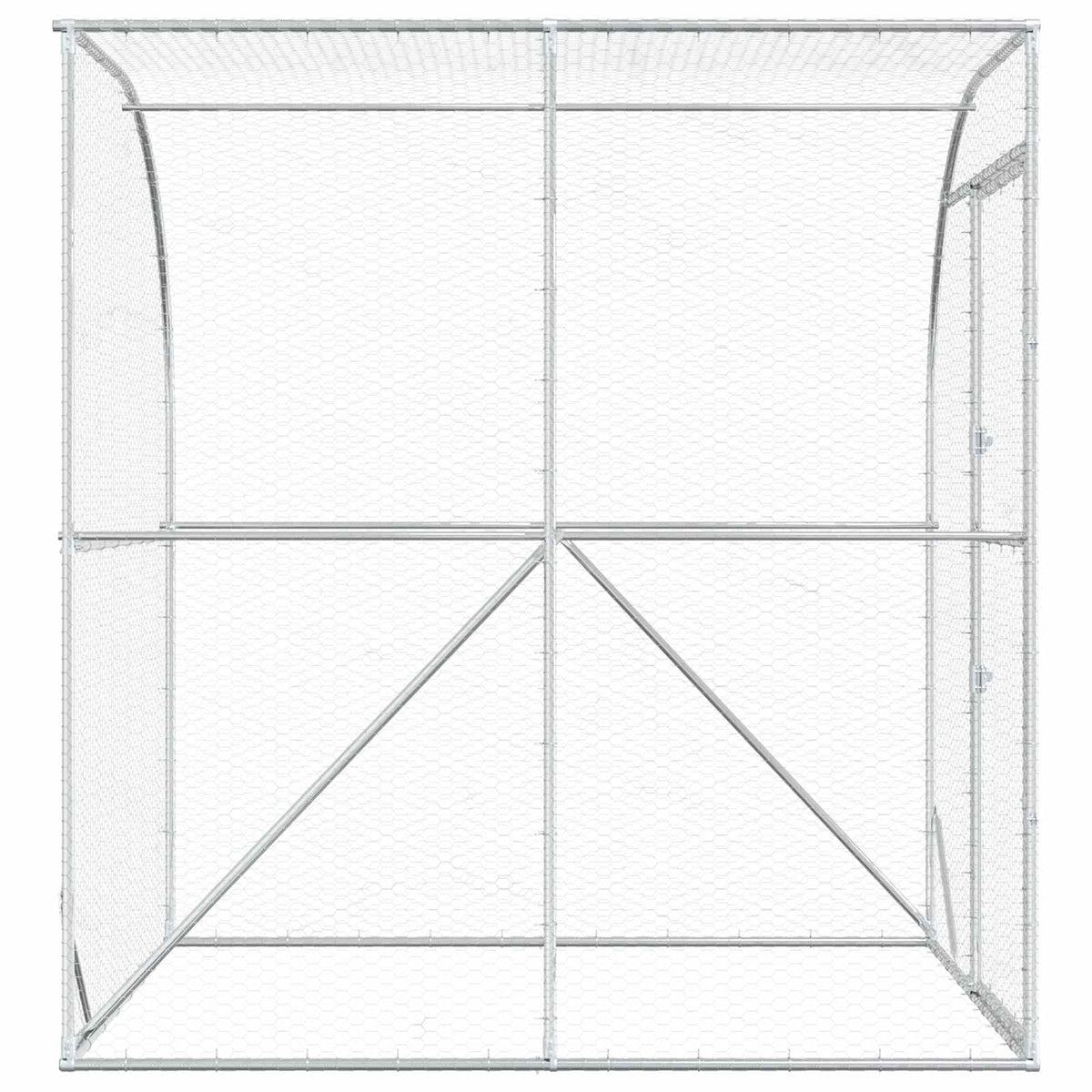 Chicken Coop Silver 200 x 150 x 215 cm Galvanised Steel
