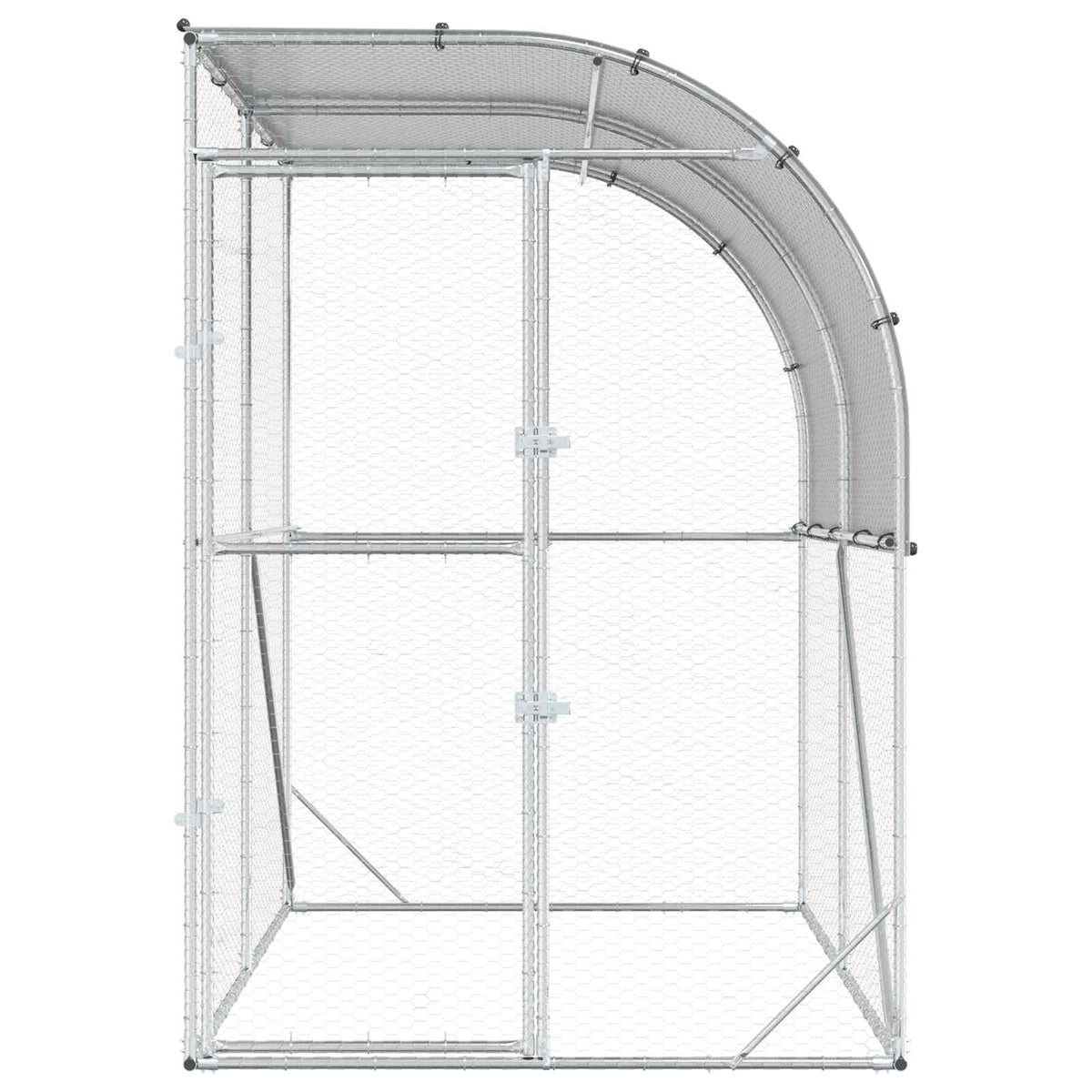 Chicken Coop Silver 200 x 150 x 215 cm Galvanised Steel