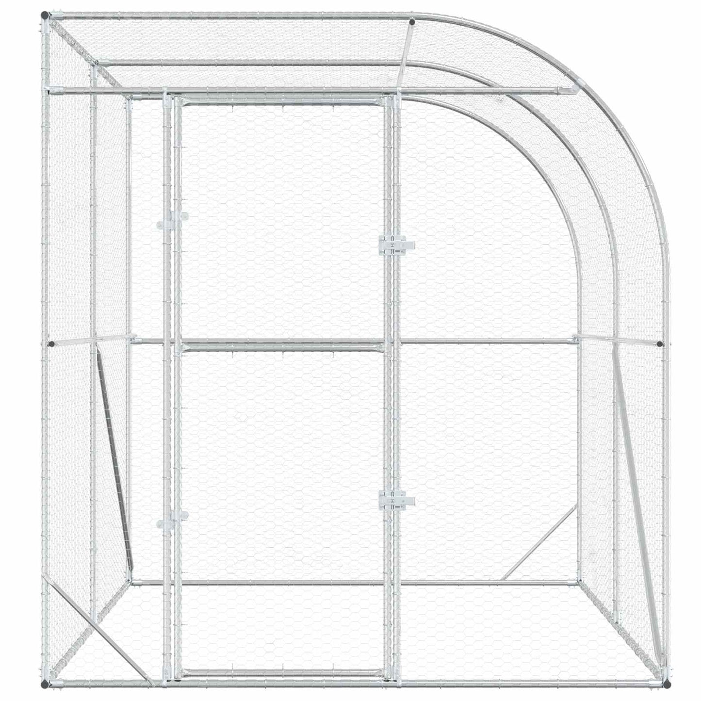 Chicken Coop Silver 200 x 200 x 215 cm Galvanised Steel