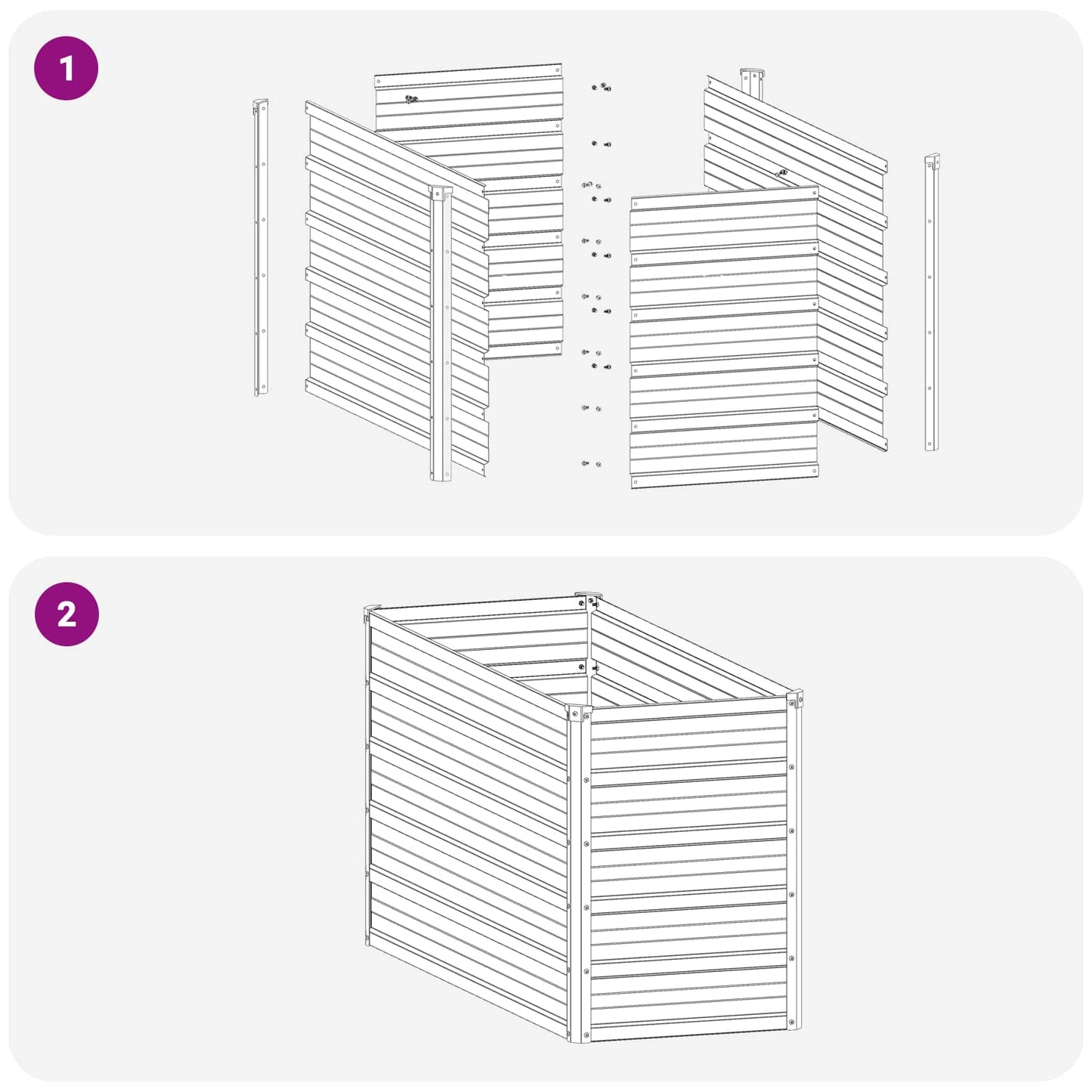 Raised Garden Bed Green 100 x 40 x 55 cm cold-rolled steeel