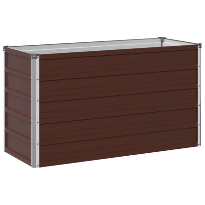 Raised Garden Bed Brown 100 x 40 x 55 cm cold-rolled steel