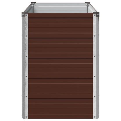 Raised Garden Bed Brown 100 x 40 x 55 cm cold-rolled steel