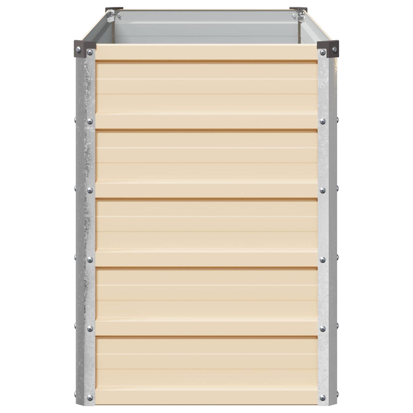Raised Garden Bed Ivory 100 x 40 x 55 cm cold-rolled steel