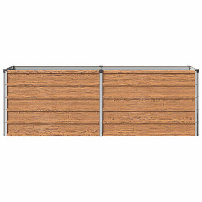 Raised Garden Bed Wood Brown 160 x 40 x 55 cm cold-rolled steel