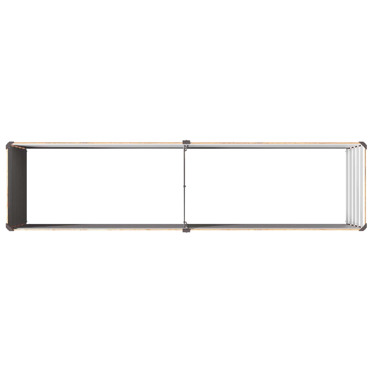 Raised Garden Bed Wood Brown 160 x 40 x 55 cm cold-rolled steel