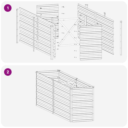 Raised Garden Bed Black 160 x 40 x 55 cm cold-rolled steel