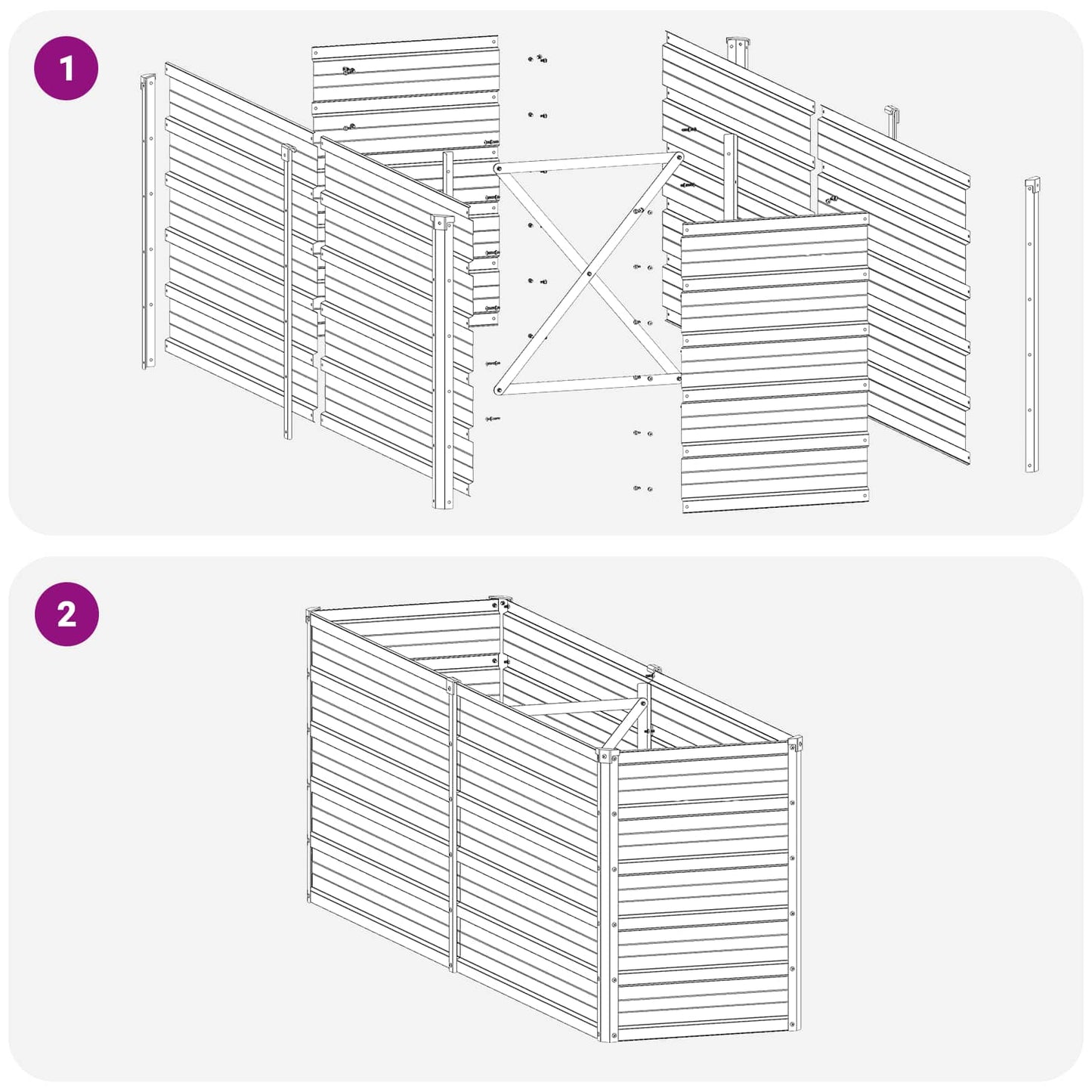 Raised Garden Bed Anthracite 160 x 40 x 55 cm cold-rolled steel