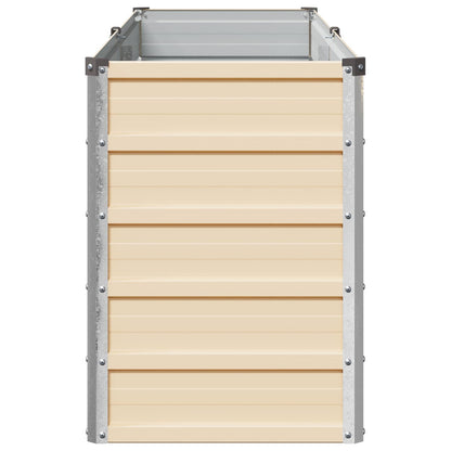 Raised Garden Bed Ivory 160 x 40 x 55 cm cold-rolled steel