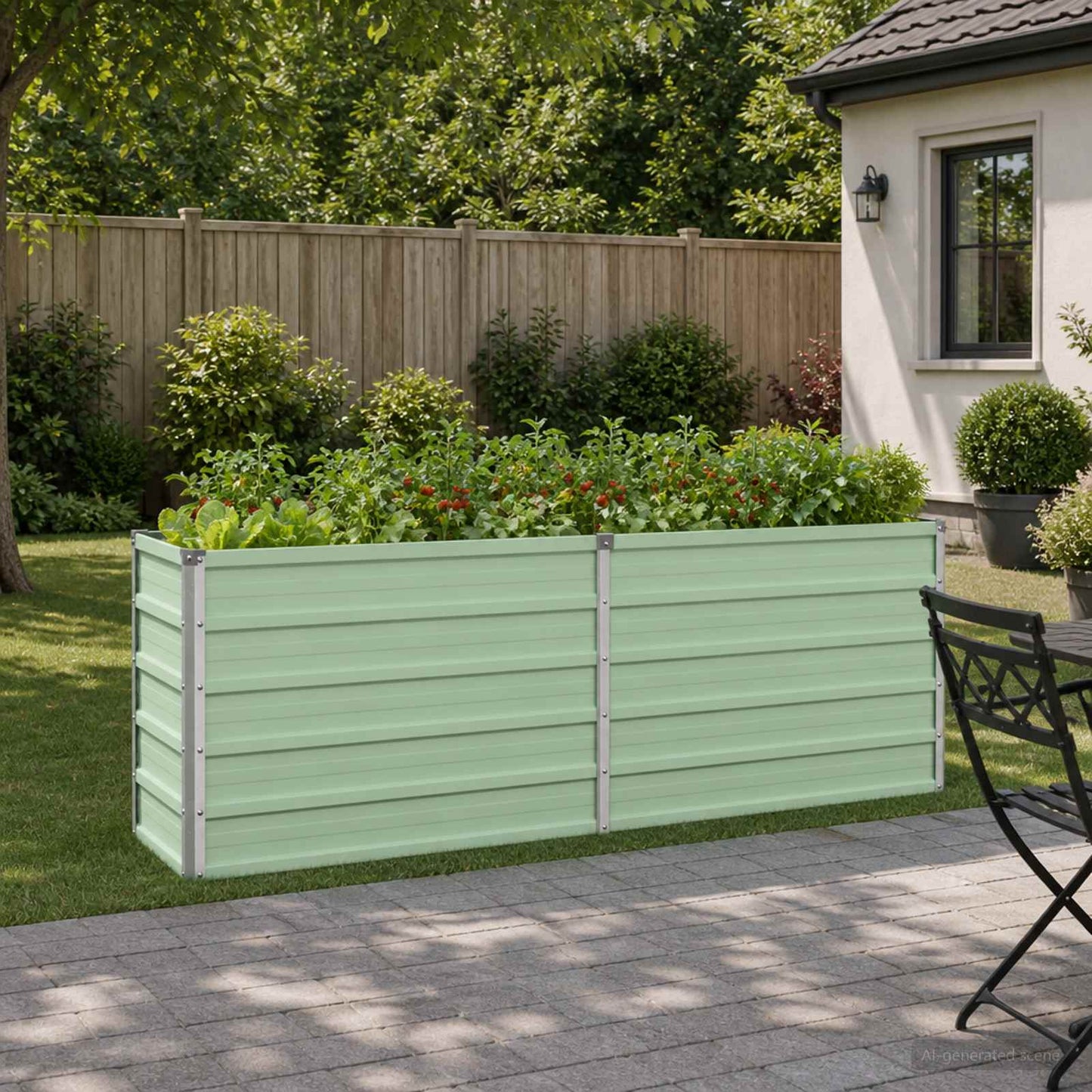 Raised Garden Bed Pastel Green 160 x 40 x 55 cm
