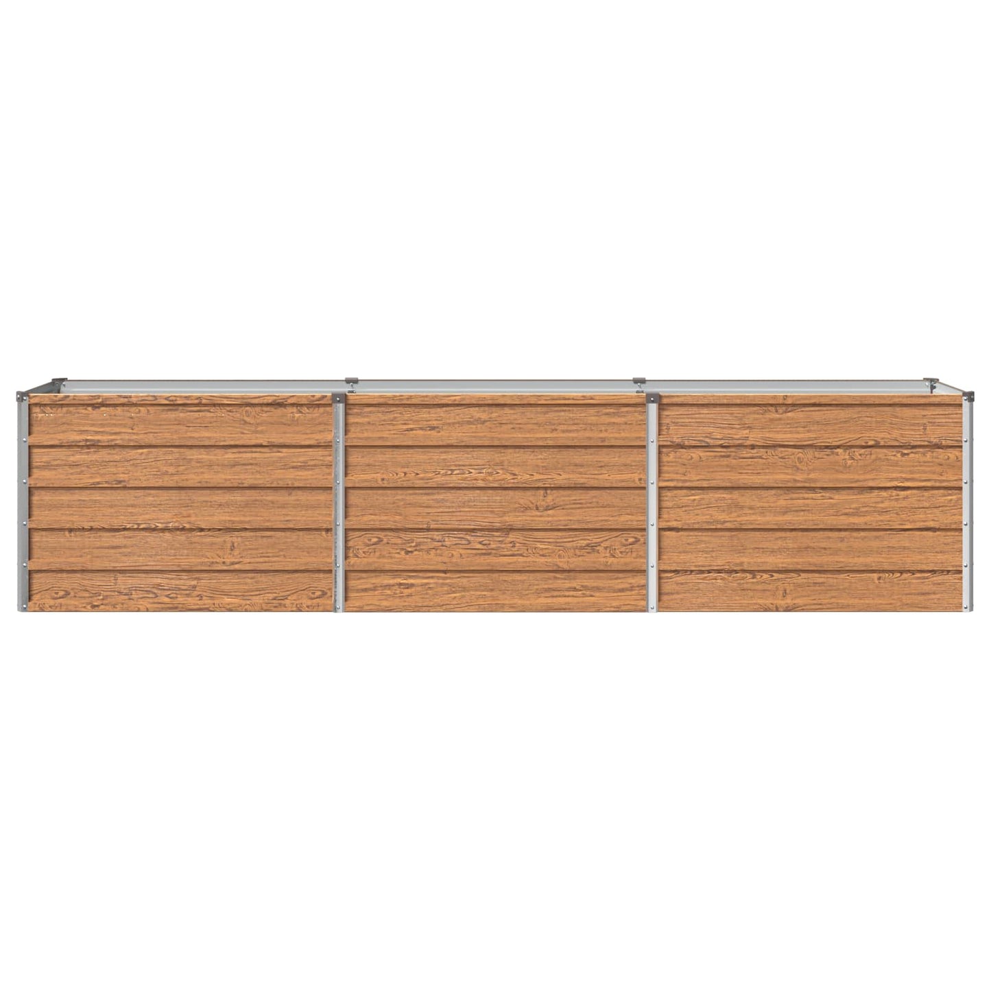 Raised Garden Bed Wood Brown 240 x 40 x 55 cm cold-rolled steel