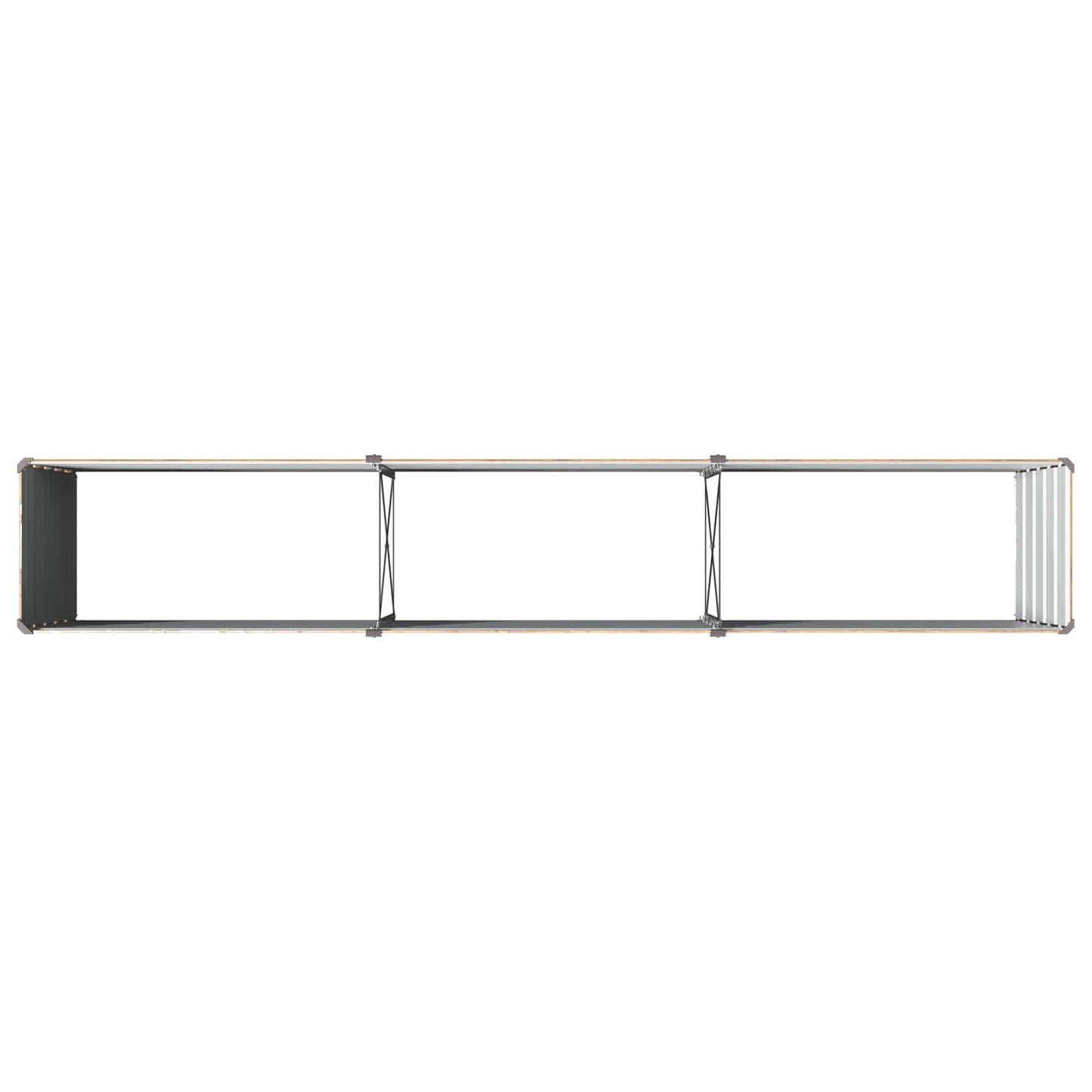 Raised Garden Bed Wood Brown 240 x 40 x 55 cm cold-rolled steel