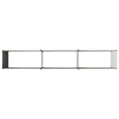 Raised Garden Bed Wood Brown 240 x 40 x 55 cm cold-rolled steel