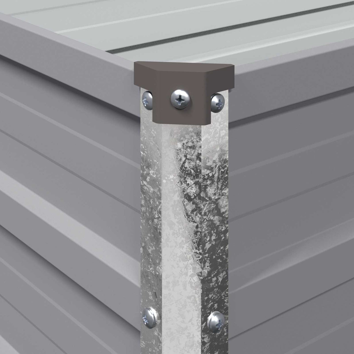 Raised Garden Bed Grey 240 x 40 x 55 cm cold-rolled steel