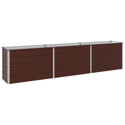 Raised Garden Bed Brown 240 x 40 x 55 cm cold-rolled steel