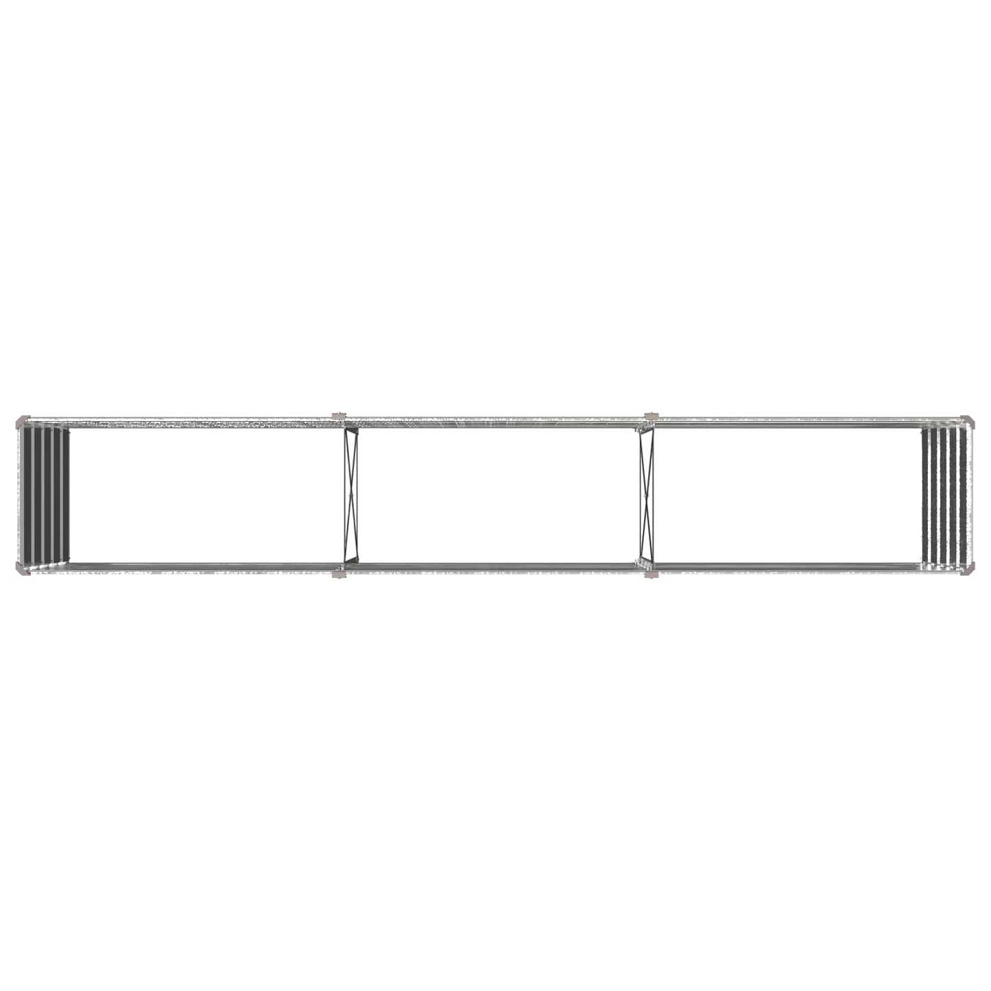 Raised Garden Bed Silver 240 x 40 x 55 cm galvanized