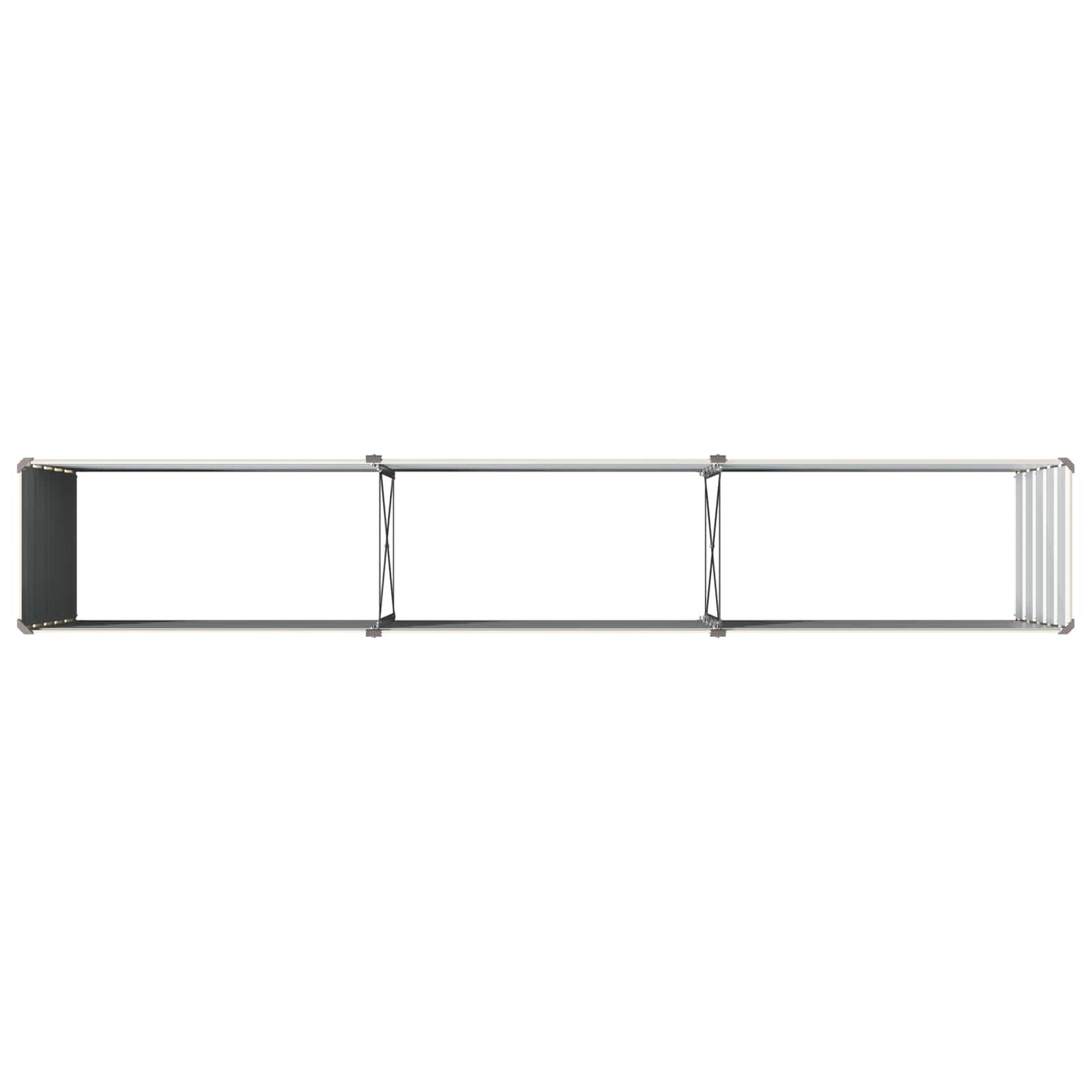Raised Garden Bed Ivory 240 x 40 x 55 cm cold-rolled steel