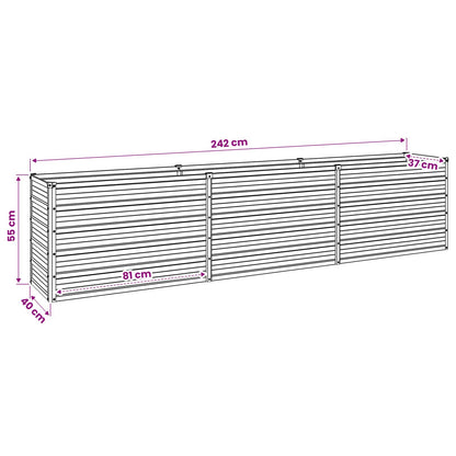 Raised Garden Bed Pastel Green 240 x 40 x 55 cm