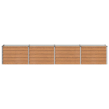 Raised Garden Bed Wood Brown 320 x 40 x 55 cm cold-rolled steel