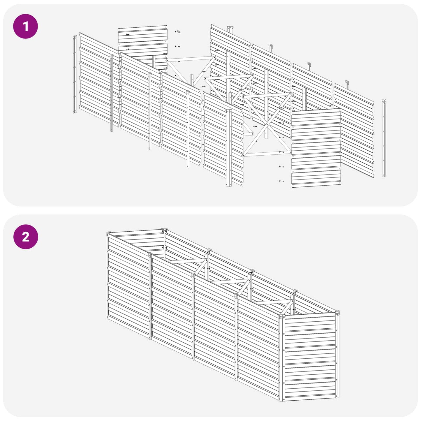 Raised Garden Bed Natural 320 x 40 x 55 cm cold-rolled steel