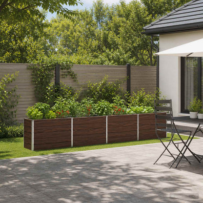 Raised Garden Bed Black 320 x 40 x 55 cm cold-rolled steel