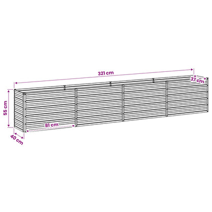 Raised Garden Bed Pastel Green 320 x 40 x 55 cm
