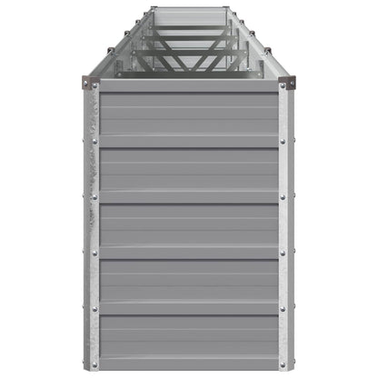 Raised Garden Bed Grey 400 x 40 x 55 cm cold-rolled steel