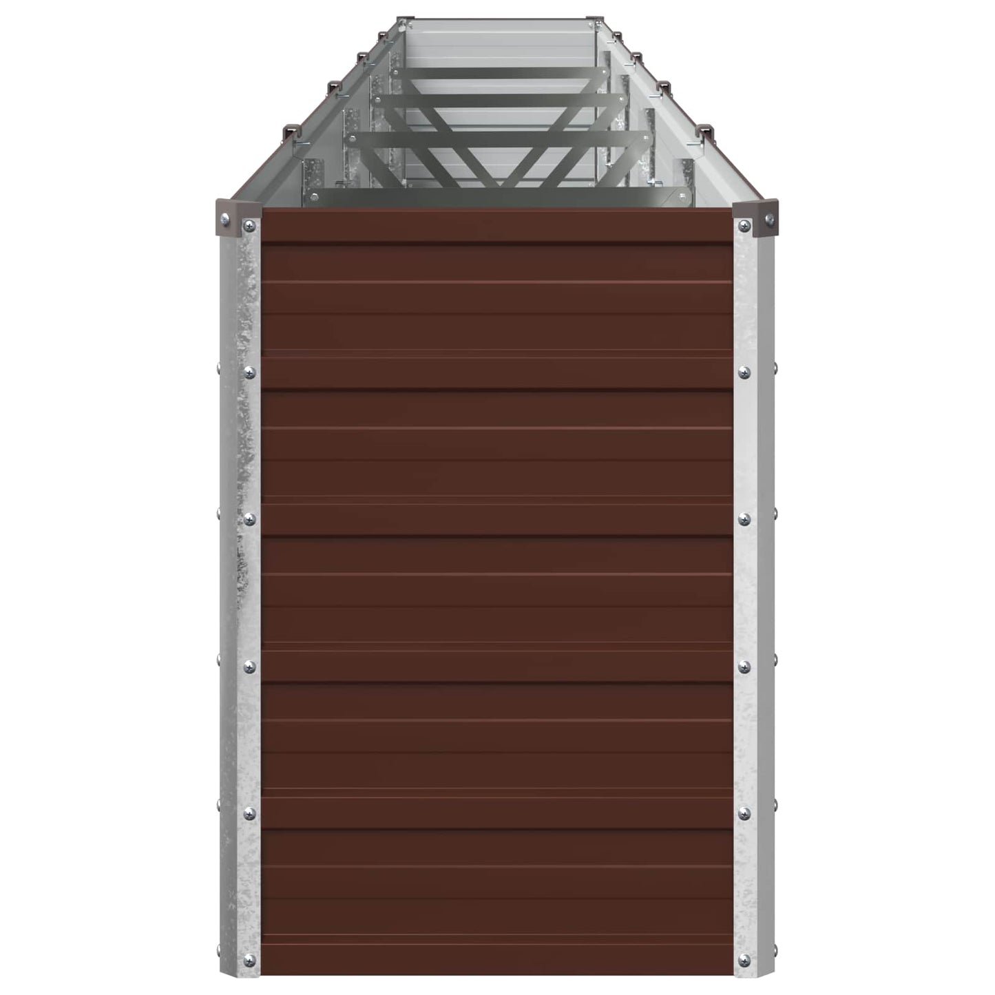 Raised Garden Bed Brown 400 x 40 x 55 cm cold-rolled steel