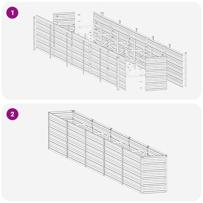 Raised Garden Bed Pastel Green 400 x 40 x 55 cm