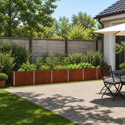 Raised Garden Bed Rusty 480 x 40 x 55 cm corton
