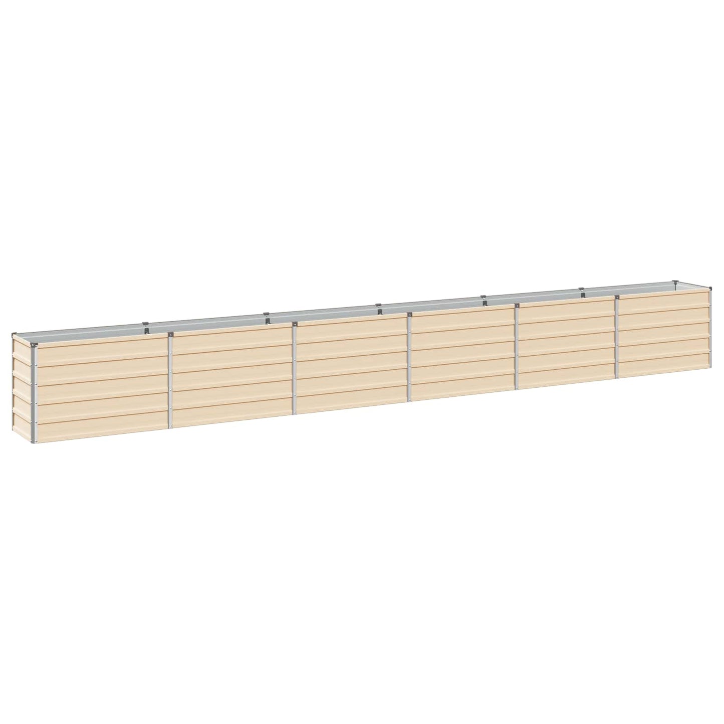 Raised Garden Bed Ivory 480 x 40 x 55 cm cold-rolled steel
